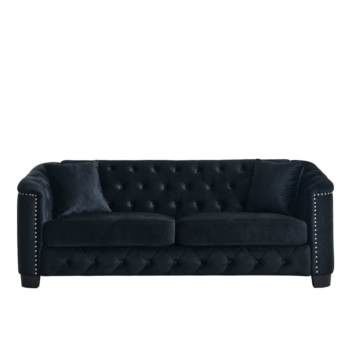 Modern Chesterfield Sofa With Tufted Backrest For Living Room, photo 9 of 36