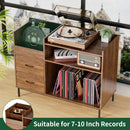 Grain Record Player Stand, Media Console With Speaker Shelf & 2 Drawers by HouseOfZazla