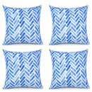 4 Pack Outdoor Pillow Covers - Water-Repellent Decorative Cushions