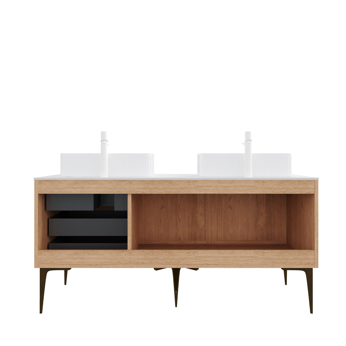 MUNIN 60" Bathroom Vanity with Sinks, photo 4 of 5