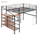Loft Bed With Desk And Lateral Storage Ladder by Unique Piece Furniture