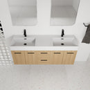 60" Floating Double Sink Bathroom Vanity with Drawers and Doors by HouseOfZazla