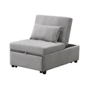 Folding Ottoman Sofa Bed - Gray Fabric by Unique Piece Furniture