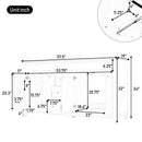 Bathroom Vanity With Double Sinks, 3 Drawers & 4 Doors - White by HouseOfZazla