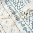 Full/Queen Cotton Printed Duvet Cover Set with Chenille