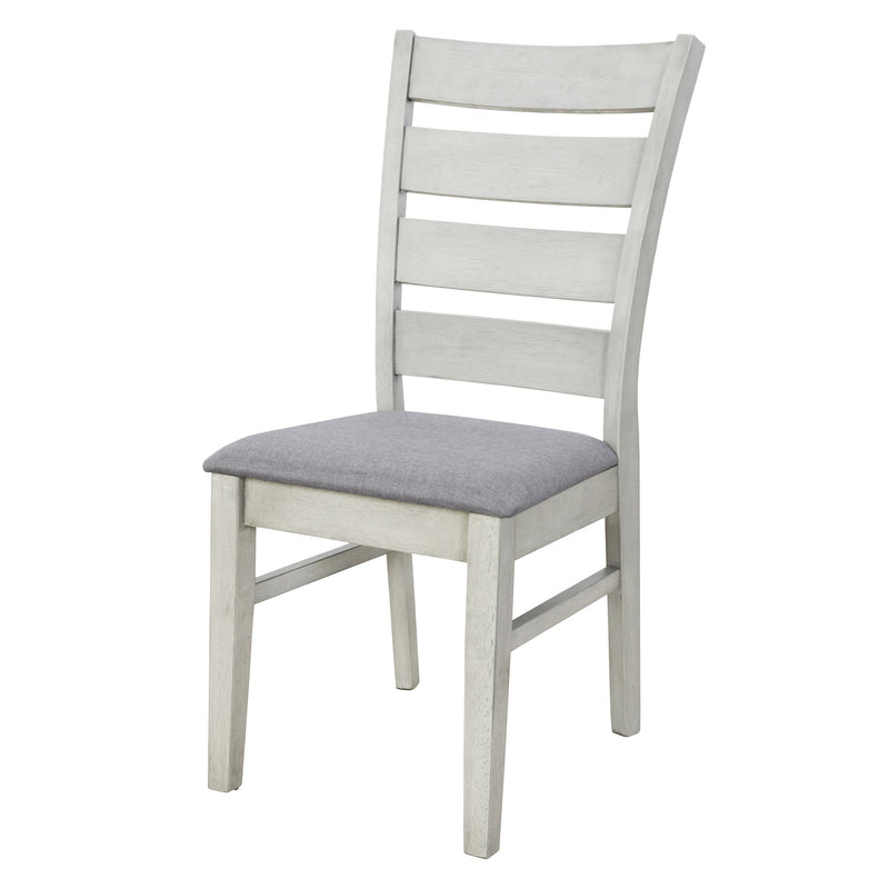 6-Piece Retro 59"L Rectangular Dining Table Set, Table with Unique Legs and 4 Upholstered Chairs & 1 Bench for Dining Room and Kitchen (White)