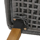 5 Pieces Patio Furniture Chair Sets, Patio Conversation Set With Wicker Cool Bar Table, Ottomans,Outdoor Furniture Bistro Sets for Porch,Backyard,Balcony,Poolside Grey