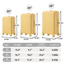20" / 24" / 28" 3 Pieces / Set Spinner Wheel Luggage, Carry On Suitcase, With Cup Holder & USB Port & Phone Holder by HouseOfZazla