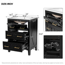 Bathroom Vanity With Sink, Free Standing Single Set, 3 Drawer Storage Cabinet