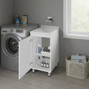 Slee Compact Utility Sink Cabinet with Storage and Metal Legs for Laundry Room by HouseOfZazla