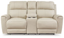 Dahlmoore - Dbl Power Reclining Loveseat With Console - Almond
