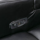 Premium Power Recliner & Storage Arms, Cupholders, Swivel Tray Table And Cell Phone Stand - Black by HouseOfZazla