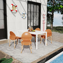 4 Piece Set Of Single Chairs With Long Table by HouseOfZazla