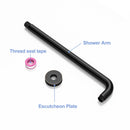Oil Rubbed Bronze 16" Shower Arm With Flange, Stainless Steel, For Rain Shower Heads - Oil-Rubbed Bronze by HouseOfZazla