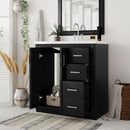 Bathroom Vanity With Sink, Storage Cabinet, Freestanding Set With 3 Drawers & Soft Closing Doors by Unique Piece Furniture