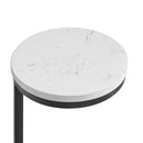 Cerro - Round Accent Table - Antique Bronze / White Marble by HouseOfZazla