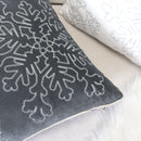 Gray Velvet Holiday Throw Pillow 20x20