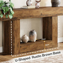 Console Table With 2 Tier Storage, U Shaped Base by HouseOfZazla