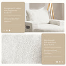 Oversized Chaise Lounge Indoor Rabbit Fur Sofa Bed With Storage Ottoman And Armrests Cup Holders With Deep Seat by HouseOfZazla