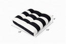 Outdoor Chair Cushions Set of 2 – Black and White Striped by HouseOfZazla