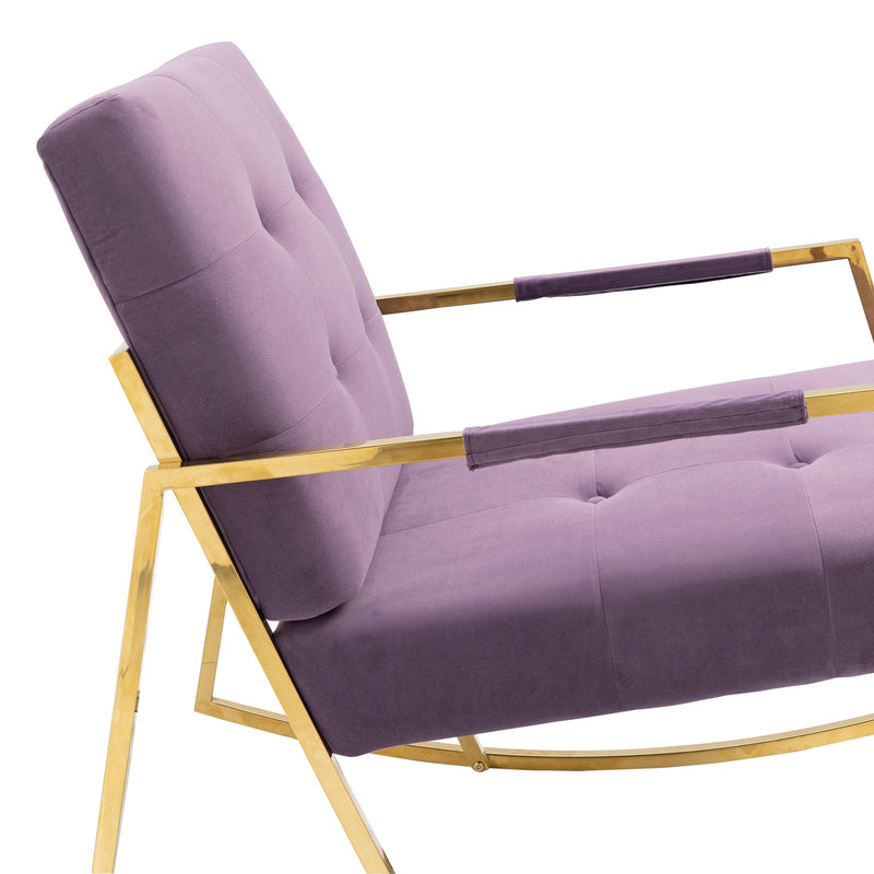 Accent Chair, leisure rocking chair with stainless steel feet