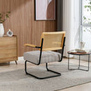 Accent Chair - Modern Industrial Slant Armchair with Metal Frame - Premium High Density Soft Single chair for Living Room Bedroom