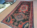 4' X 8' Antique Handmade India Geometric Oriental Tribal Wool Rug Red