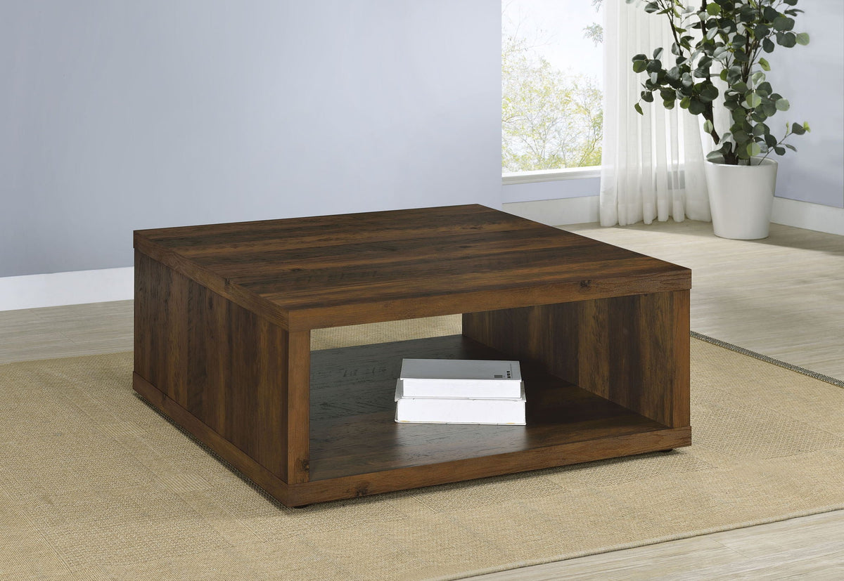 Frisco Square Engineered Wood Coffee Table Dark Pine, photo 2 of 7