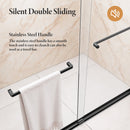 50-54W x 70H Semi-Frameless Double Sliding Shower Door by HouseOfZazla