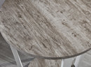 Elysian - Contemporary Round End Table With Shelf - Gray by HouseOfZazla