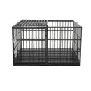 Extra Large Heavy Duty Dog Crate With Removable Pans For Dogs - Black