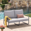 Outdoor Patio 2-Seater Aluminum Frame Loveseat