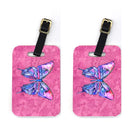Butterfly on Pink Luggage Tag