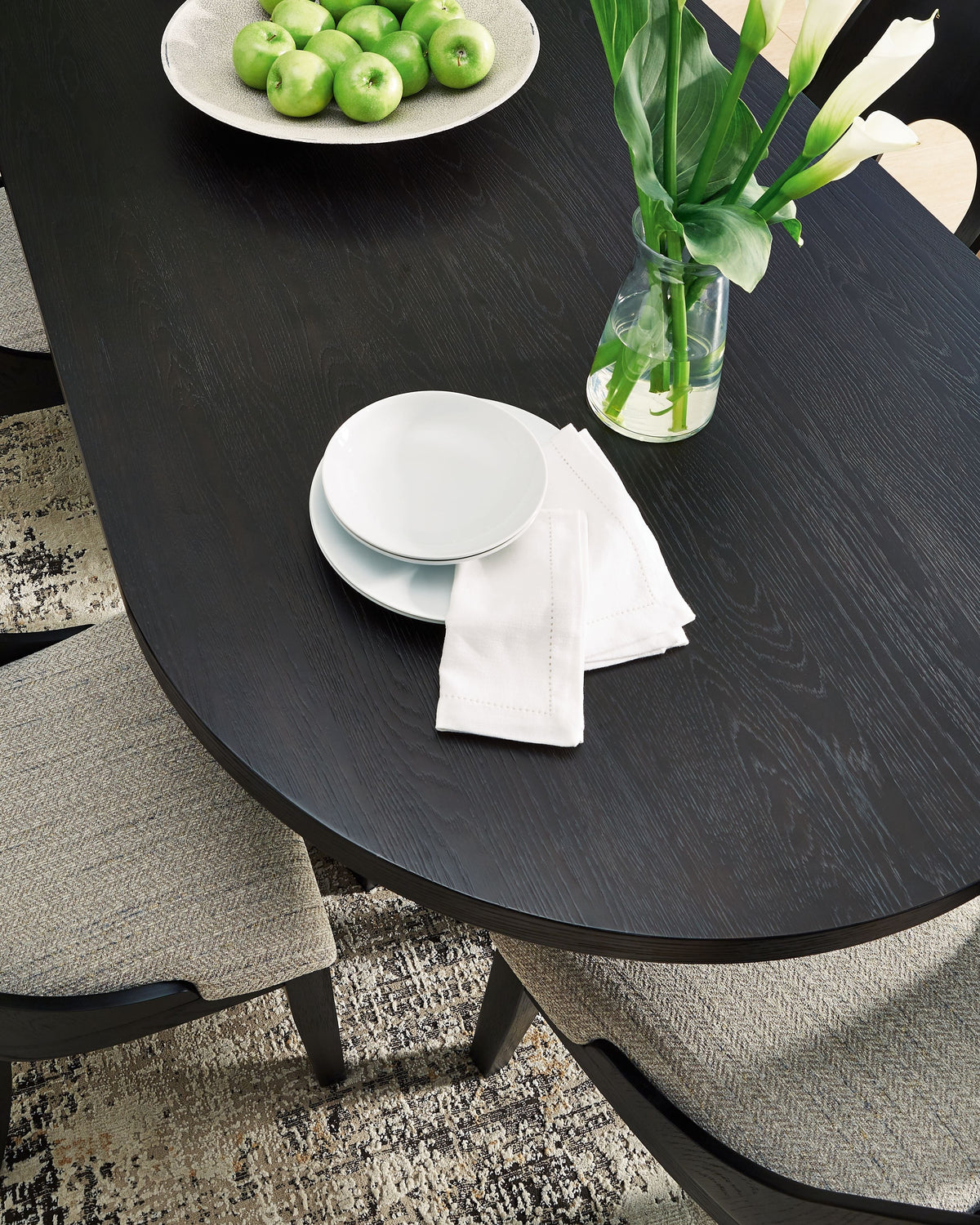Rowanbeck - Oval Dining Room Table - Black, photo 3 of 7
