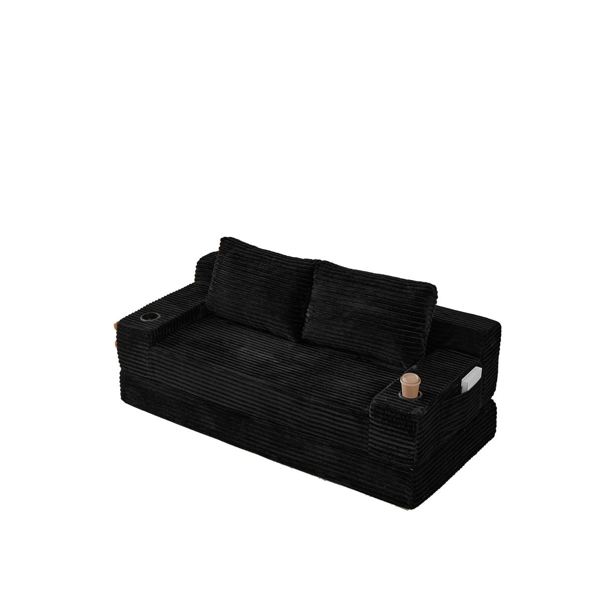 70.8-Inch Corduroy Two-in-One Sofa Bed, photo 3 of 8
