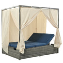Adjustable Sun Bed With Curtain,High Comfort,With 3 Colors