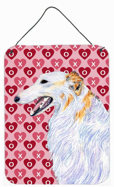 Borzoi Hearts Love and Valentine's Day Portrait Wall or Door Hanging Prints