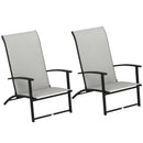 Outsunny Folding Patio Chairs Set of 2, Portable Outdoor Dining Chairs with High Back, Armrests by HouseOfZazla