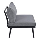 6-Piece Outdoor Sectional Sofa Set with Round Nesting Coffee Tables and Seating Sofa with Cushions for Patio, Porch and Garden (Grey)