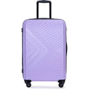 3 Piece Luggage Sets ABS Lightweight Suitcase with Two Hooks, Spinner Wheels, TSA Lock, (20/24/28), LIGHT PURPLE