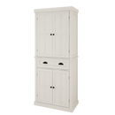 71" Kitchen Pantry Storage Cabinet, with 4 Doors, Drawer, 2 Adjustable Shelves, Freestanding Cupboard for Dining Room Living Room, Laundry-White