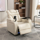 270 Degree Swivel Power Recliner With Tray Table, Phone Holder, Cup Holder, USB Port by HouseOfZazla