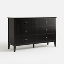 Modern 6 Drawer Fluted Dresser by HouseOfZazla