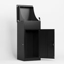 Package Delivery Box for Outside with Lock 16.7'L*16.8'W*36.4'H, Heavy-Duty Steel Package Drop Box with Anti-Theft Design, Weather-Resistant, Package Mailbox for Porch Ideal for Home or Office,(Black