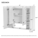 Bathroom Cabinet With 5 Adjustable Shelves, Wall-Mounted, White by HouseOfZazla