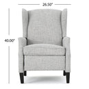 Westeros Wing Back Fabric Upholstered Recliner by Unique Piece Furniture