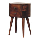 Mini Rounded Nightstand - Chestnut by HouseOfZazla