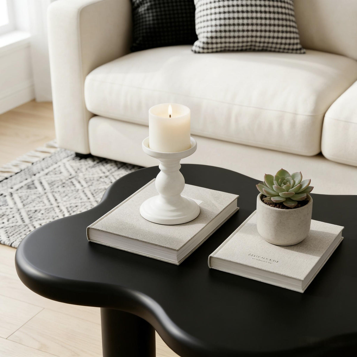 Cloud Shaped Coffee Table With 4 Round Legs, photo 8 of 24