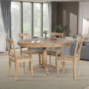 Modern Dining Table Set For 4, Round Table And 4 Kitchen Room Chairs, 5 Piece Kitchen Table Set For Dining Room, Dinette, Breakfast Nook by HouseOfZazla