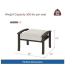 Modern All-Weather Ottomans With Cushions (Set of 2) by HouseOfZazla